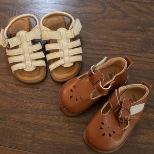 Brown and Cream Kids Sandals by Floare